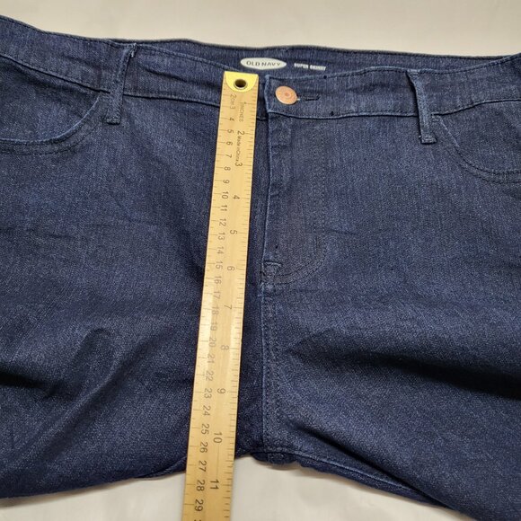 Old Navy Wow Super Skinny Jeans Womens Size 14 Midrise Darkwash Denim Pants - Picture 15 of 16
